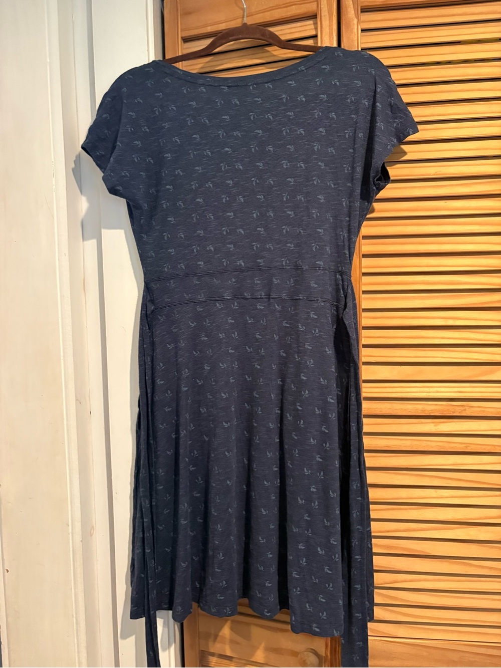Toad & Co Women’s short sleeved dress Navy Knee Length Organic Cotton Summer - Picture 5 of 7